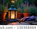 candles and lavender on the table 130368484