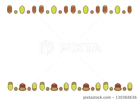 Cute acorn top and bottom frame Cute acorn top and bottom frame 130368636