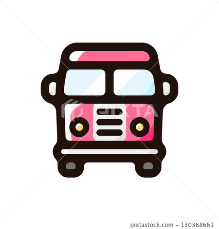 公車插圖圖示(汽車、嬉皮、車輛素材) 公車插圖圖示(汽車、嬉皮、車輛素材) 130368661