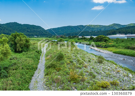 Azumigawa River, a clear stream flowing through Kutsuki, Takashima City, Shiga Prefecture 130368879