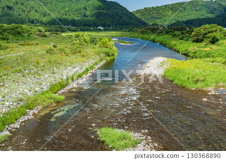Azumigawa River, a clear stream flowing through Kutsuki, Takashima City, Shiga Prefecture Azumigawa River, a clear stream flowing through Kutsuki, Takashima City, Shiga Prefecture 130368890