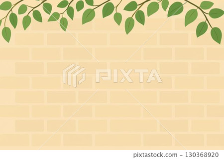 Background material ・ Ivy and brick wall 130368920