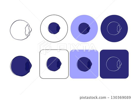 Blueberry logo. Isolated blueberry on colored background vector graphic line logo 130369089