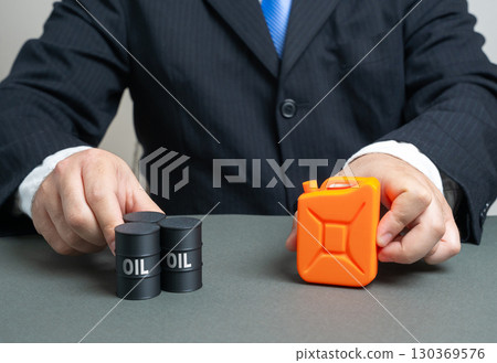 Purchase of oil for processing into fuel. Energy resources, refinery operations, global trade, crude oil supply, petrochemical industry, fuel reserves, energy dependence, commodity market 130369576