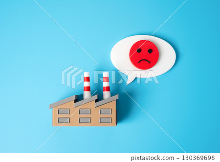 The industry is going through hard times. Economic difficulties, crisis signs, lack of demand, declining investment, business risk, unstable markets 130369698