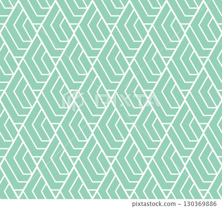 Abstract geometric pattern. A seamless vector background. White and green ornament. Graphic modern pattern. Simple lattice graphic design 130369886