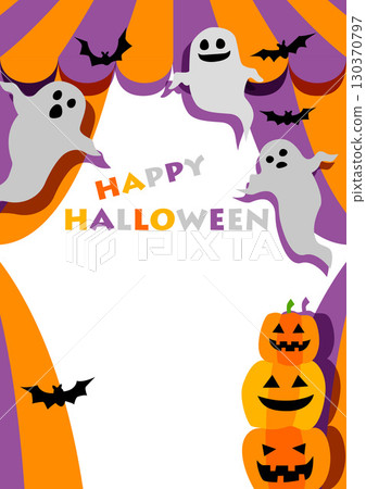 萬聖節桌布背景素材：鬼魂、南瓜、帳篷 130370797