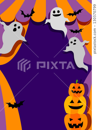 萬聖節桌布背景素材：鬼魂、南瓜、帳篷 130370799