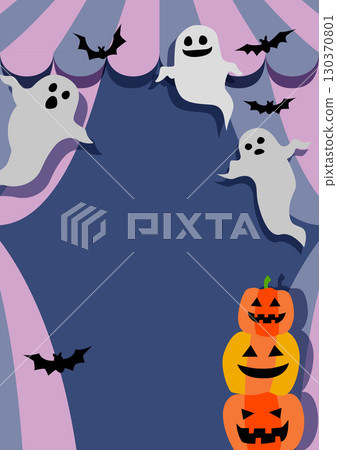 Halloween wallpaper background material: ghosts, pumpkins, and tents 130370801