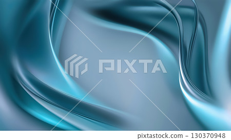 Fluid waves of deep blue and soft white blend together in a stunning abstract gradient, evoking tranquility and depth. 130370948