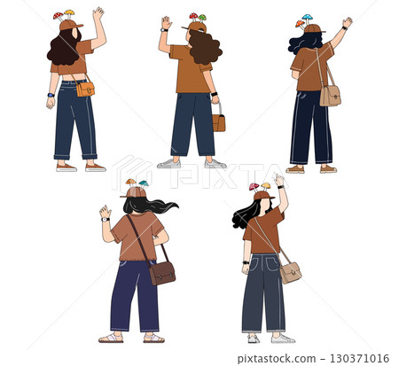 Mushroom Hat Fashion Illustration Mushroom Hat Fashion Illustration 130371016