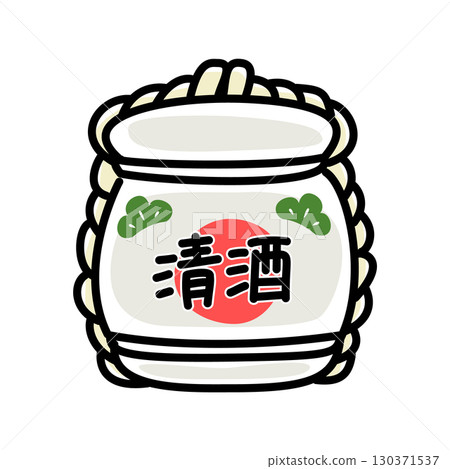 清酒桶向量圖 130371537