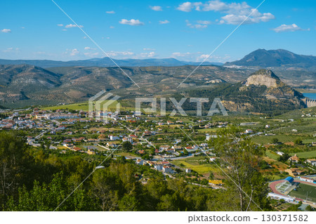 olive groves and distant Rute from above olive groves and distant Rute from above 130371582