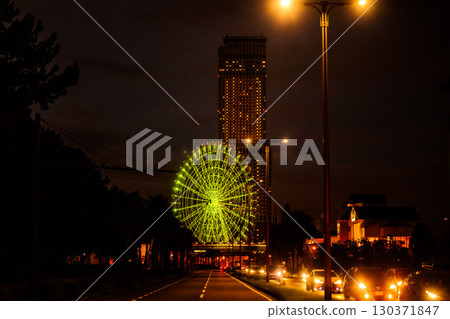 Ferris wheel at night 130371847