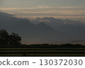 Rural landscape shrouded in morning mist 130372030