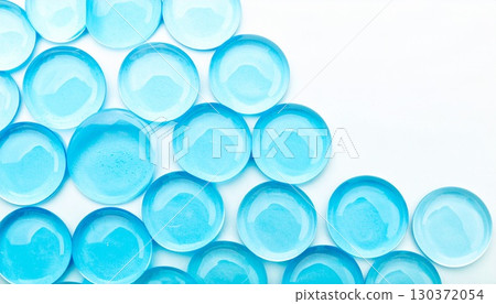 Blue water droplets background material Blue water droplets background material 130372054