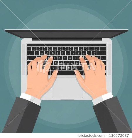 在電腦上打字的手 130372087