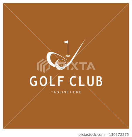 Golf ball logo, Golf design stick logo, logo for professional golf team, golf club, tournament, golf store business, golf course, event 130372275