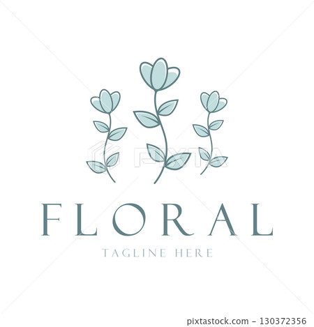 Elegant floral and leaf frame. Delicate botanical vector illustration for labels, spas, corporate identity, and wedding invitations 130372356