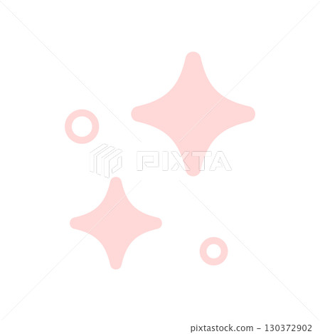 Sparkling and Shiny Light Icons - A simple and cute pink sparkling decorative material set 130372902