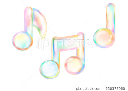 美麗的彩虹色音符氣泡圖 美麗的彩虹色音符氣泡圖 130372960