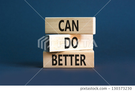 Can do better symbol. Concept words Can do better on beautiful wooden block. Beautiful grey table grey background. Business and can do better concept. Copy space. Can do better symbol. Concept words Can do better on beautiful wooden block. Beautiful grey table grey background. Business and can do better concept. Copy space. 130373230