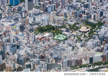 Aerial view of Asakusa, Tokyo Aerial view of Asakusa, Tokyo 130373283