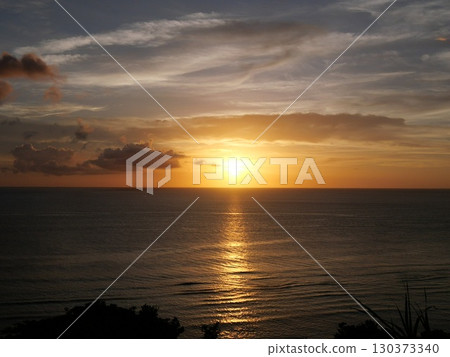 Sunset over the sea 130373340