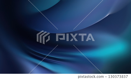 This composition has a deep blue abstract background with flowing patterns, evoking a serene atmosphere. 130373837