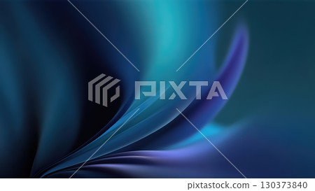 Soft curves of deep blue tones blend together, forming a tranquil and abstract background that evokes serenity. 130373840