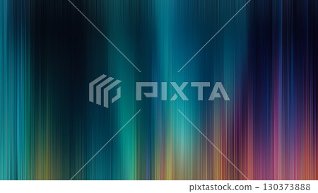 This artwork displays waves of vibrant colors reminiscent of the northern lights. 130373888