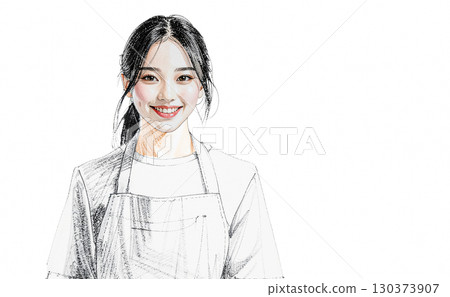 一位年輕的咖啡館職員 130373907