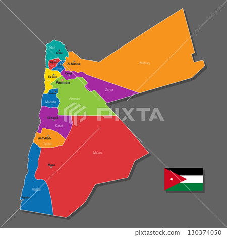 Vector map of Jordan 130374050