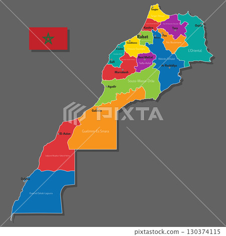 Vector map of Morocco Vector map of Morocco 130374115