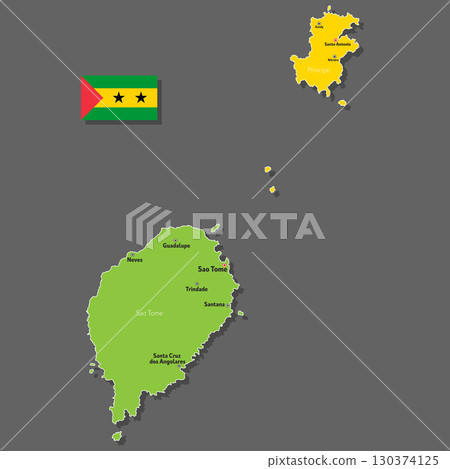 Vector map of Sao Tome and Principe 130374125