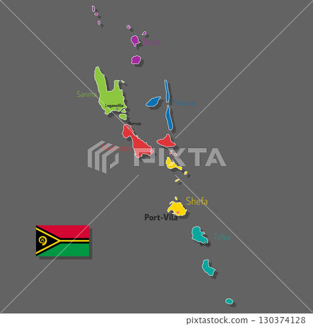 Vector map of Vanuatu Vector map of Vanuatu 130374128