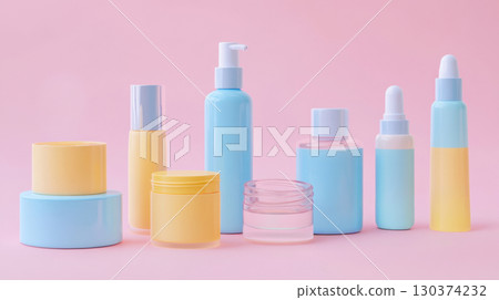 Colorful cosmetics on display 130374232
