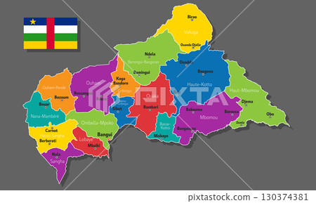 Vector map of Central African Republic Vector map of Central African Republic 130374381