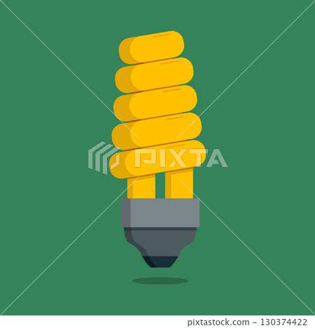 Vector energy saving light bulb 130374422