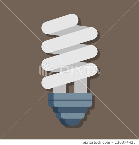 Vector energy saving light with shadow 130374423