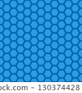 Seamless blue hexagon pattern 130374428