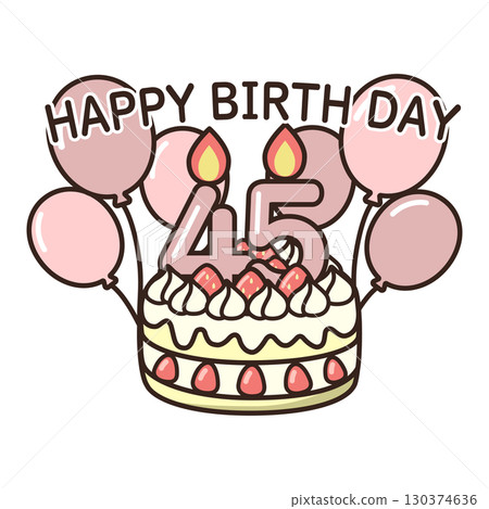 birthday cake	 130374636