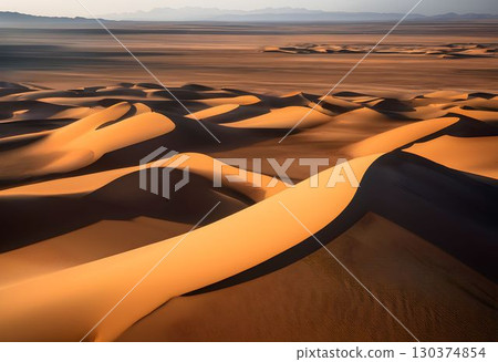 Perfectly Shaped Star Dunes Casting Shadows Perfectly Shaped Star Dunes Casting Shadows 130374854
