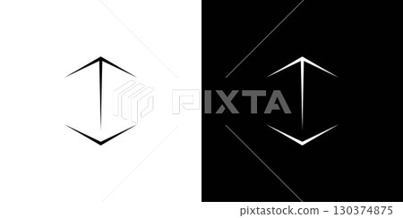 Simple and modern cube logo design 130374875