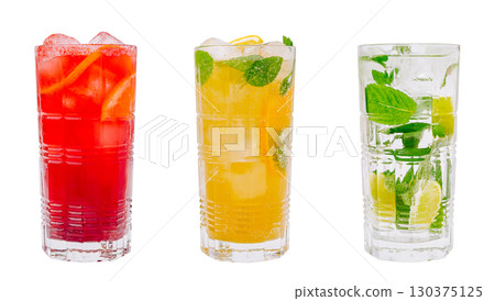 Refreshing summer beverages featuring vibrant colors and natural ingredients Refreshing summer beverages featuring vibrant colors and natural ingredients 130375125