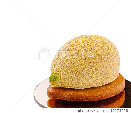 Delicious dessert featuring creamy lemon mousse on a crisp base Delicious dessert featuring creamy lemon mousse on a crisp base 130375358