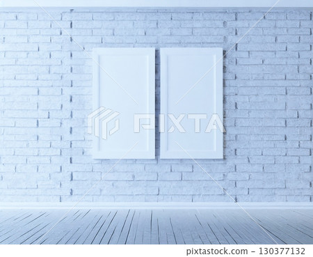 Simple frame and wall. AI-generated image. 130377132
