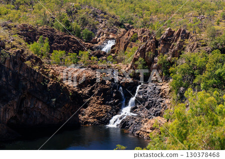 The beautiful Edith Falls twin waterfalls in Nitmiluk, Northern Territory, Australia 130378468