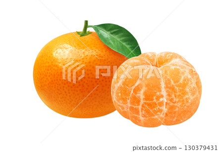 橘子插畫逼真的橘子 130379431