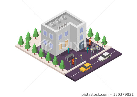 Isometric church 130379821